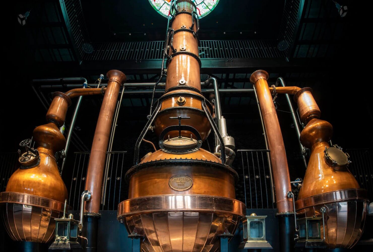 Hendrick’s Gin distillery stills