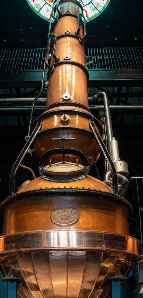 Hendrick’s Gin distillery stills