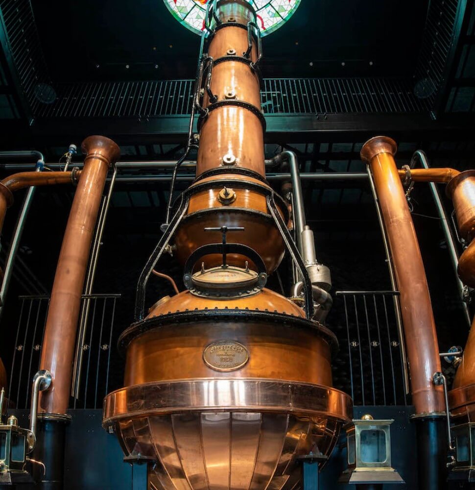 Hendrick’s Gin distillery stills