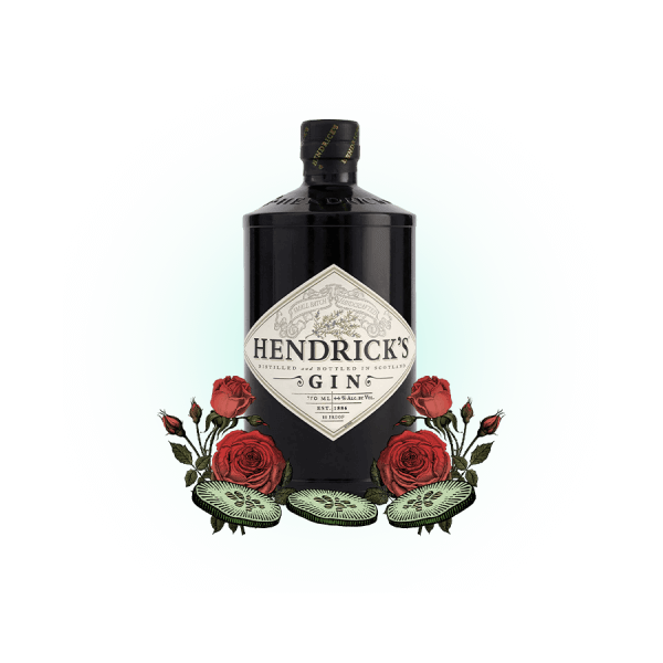 hendrick’s gin  bottle